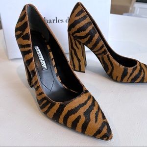 Charles David | Calf Hair Pointed Toe Dress Heels